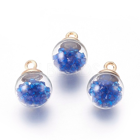 Transparent Glass Bottle Pendants GLAA-L018-06-1