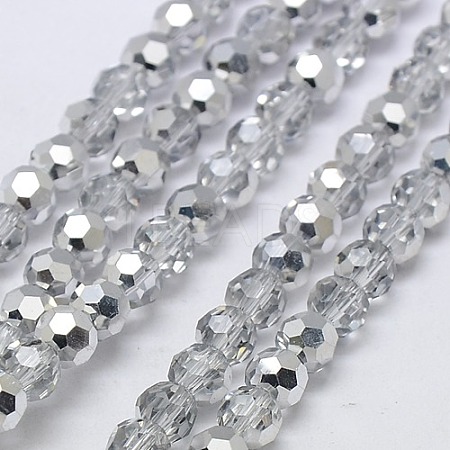 Electroplate Glass Beads Strands X-EGLA-J042-8mm-H02-1