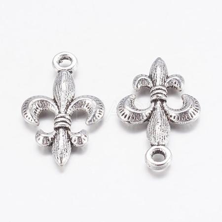 Tibetan Style Alloy Metal Fleur De Lis Pendants EA8747Y-1