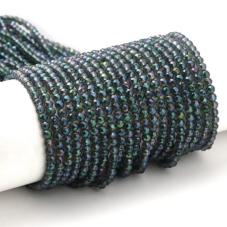 Electroplate Transparent Glass Beads Strands X1-GLAA-H021-01B-FR01-1