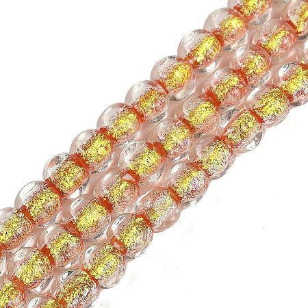 Handmade Foil Lampwork Beads Strands FOIL-K003-05G-1