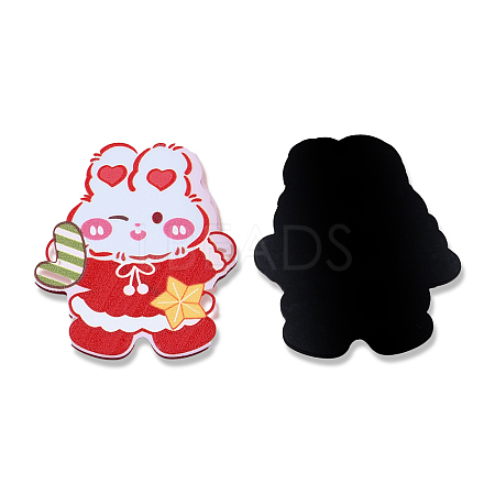 Printed Embossed Opaque Acrylic Cabochons OACR-N135-02A-01A-1