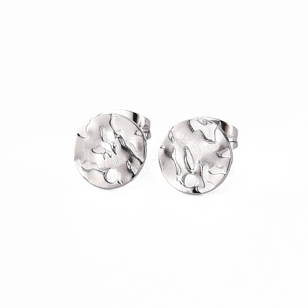 Non-Tarnish 304 Stainless Steel Stud Earring Findings STAS-T052-38A-P-1