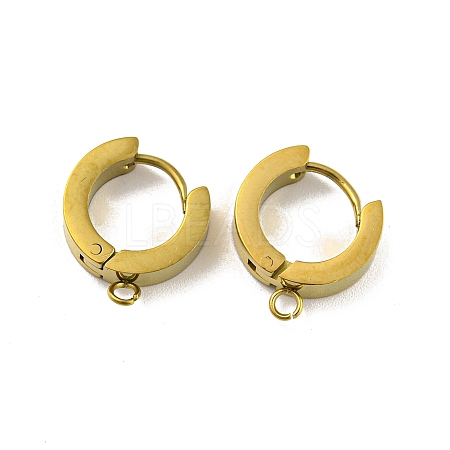 304 Stainless Steel Hoop Earring Findings STAS-A091-02G-1