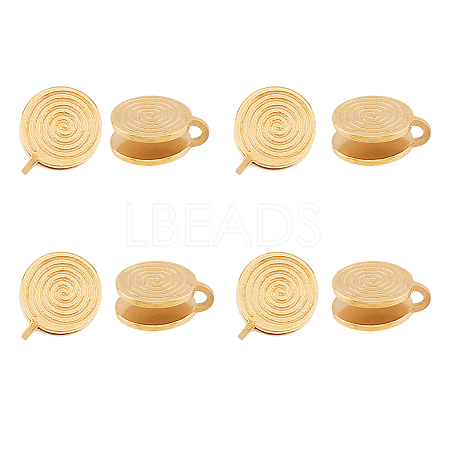 8Pcs 304 Stainless Steel Vortex Cuff Earrings EJEW-FI0003-29G-1