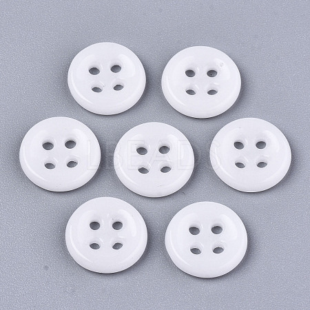 4-Hole Handmade Lampwork Sewing Buttons BUTT-T010-01O-1