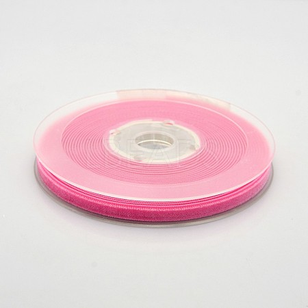 Polyester Velvet Ribbon for Gift Packing and Festival Decoration SRIB-M001-7mm-156-1