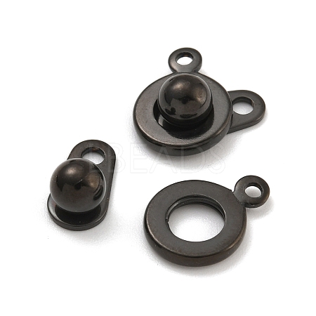 Ion Plating(IP) 201 Stainless Steel Snap Clasps STAS-F139-082B-1