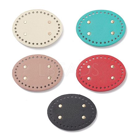   5Pcs 5 Colors PU Leather Oval Bag Bottom FIND-PH0001-50-1