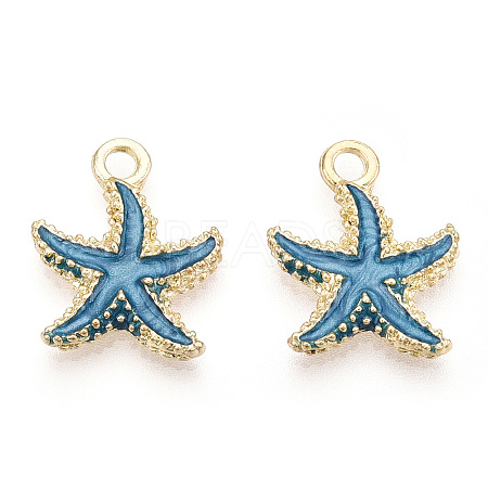 Alloy Enamel Pendants PALLOY-T056-08A-1