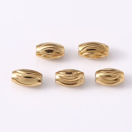 201 Stainless Steel Corrugated Beads STAS-S103-16A-G-1