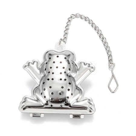 Frog Shape Tea Infuser AJEW-P091-05P-1