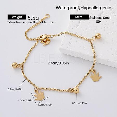 304 Stainless Steel Charm Anklets for Women HT7588-1-1