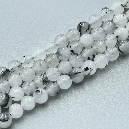 Natural Quartz Beads Strands X-G-N355-6mm-01-1