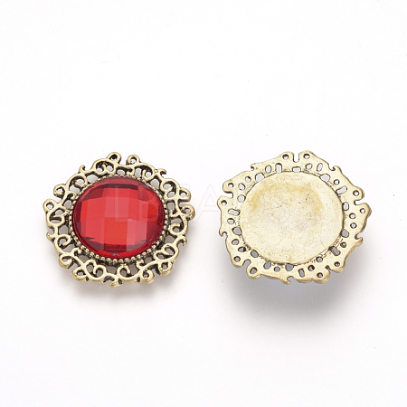 Alloy Rhinestone Flat Back Cabochons RB-S062-05-1