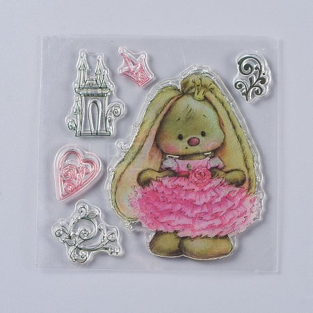 Cartoon Silicone Stamps DIY-K018-C05-1