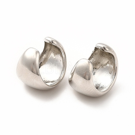 Rack Plating Brass Cuff Earrings for Women LS-EJEW-H091-17P-1