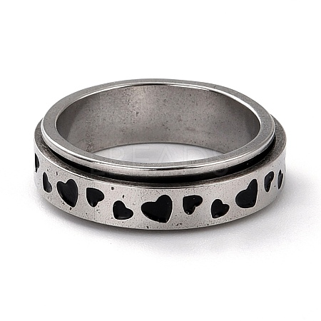 Non-Tarnish 203 Stainless Steel Rotating Spinner Fidget Band Rings for Anxiety Stress Relief RJEW-G118-04P-1