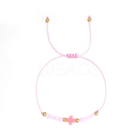 Bohemian Style Glass Braided Beads Bracelets EW0556-5-1