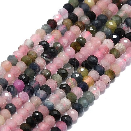 Natural Multicolor Tourmaline Beads Strands G-G106-A10-01-1