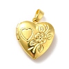 Rack Plating Brass Locket Pendants KK-I688-04G-1