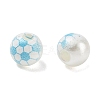 Sports Printed ABS Plastic Beads PL-CBA1C22-09-2