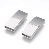 Tarnish Resistant 304 Stainless Steel Magnetic Clasps with Glue-in Ends STAS-G143-91P-1