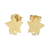 Star Ion Plating(IP) 304 Stainless Steel Stud Earring Findings STAS-I206-111G-1