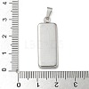304 Stainless Steel Pendant Cabochon Settings STAS-Z118-02P-3