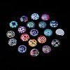 Mosaic Printed Glass Half Round/Dome Cabochons X-GGLA-N004-12mm-G-7
