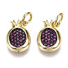 Brass Micro Pave Cubic Zirconia Charms ZIRC-N039-068-NF-1
