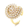 ABS Plastic Pearl Finger Rings RJEW-L128-02G-4