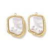 304 Stainless Steel with ABS Plastic Pearl Pendants STAS-G371-01G-04-1
