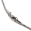 10Pcs 304 Stainless Steel Diamond Cut Snake Chain Necklaces Set NJEW-K254-03P-3