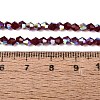 AB Color Plated Transparent Glass Beads Strands GLAA-G127-01-01C-2