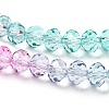Transparent Painted Glass Beads Strands X1-DGLA-A034-T6mm-A10-4