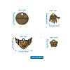 80Pcs 8 Style Tibetan Style Alloy Pendants PALLOY-TA0002-40-7