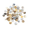 Natural Akoya Shell Flat Round Charms BSHE-Z003-39C-1