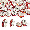 30Pcs 2 Colors Brass Rhinestone Spacer Beads RB-TA0001-29H-1
