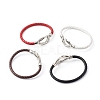Braided Imitation Cowhide Leather Cord Bracelets for Couple BJEW-JB06443-3