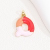Alloy Enamel Pendants ENAM-S023-01G-Q-1