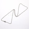 Trendy Unisex 304 Stainless Steel Cable Chain Necklaces NJEW-M057-B-01-2