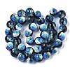 Handmade Silver Foil Glass Lampwork Beads Strands FOIL-T003-03A-2