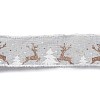 Christmas Theme Wired Linen Ribbon OCOR-G013-01C-2