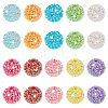 20Pcs 10 Colors AB Color Plated Acrylic Rhinestone Beads OACR-PH0004-01-2