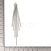 Brass Square Snake Chain Tassel Big Pendants KK-G510-10P-3