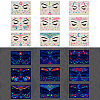 9 Sheets 9 Style Creative Fluorescent Face Tattoo Paper Stickers STIC-TA0002-01-3