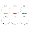 Natural & Synthetic Mixed Gemstone Chip Bib Necklaces NJEW-JN04950-1