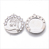 Brass Micro Pave Clear Cubic Zirconia Pendants KK-N232-172P-NF-2