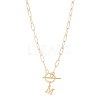 304 Stainless Steel Letter Pendant Necklaces NJEW-LP0001-52M-G-1